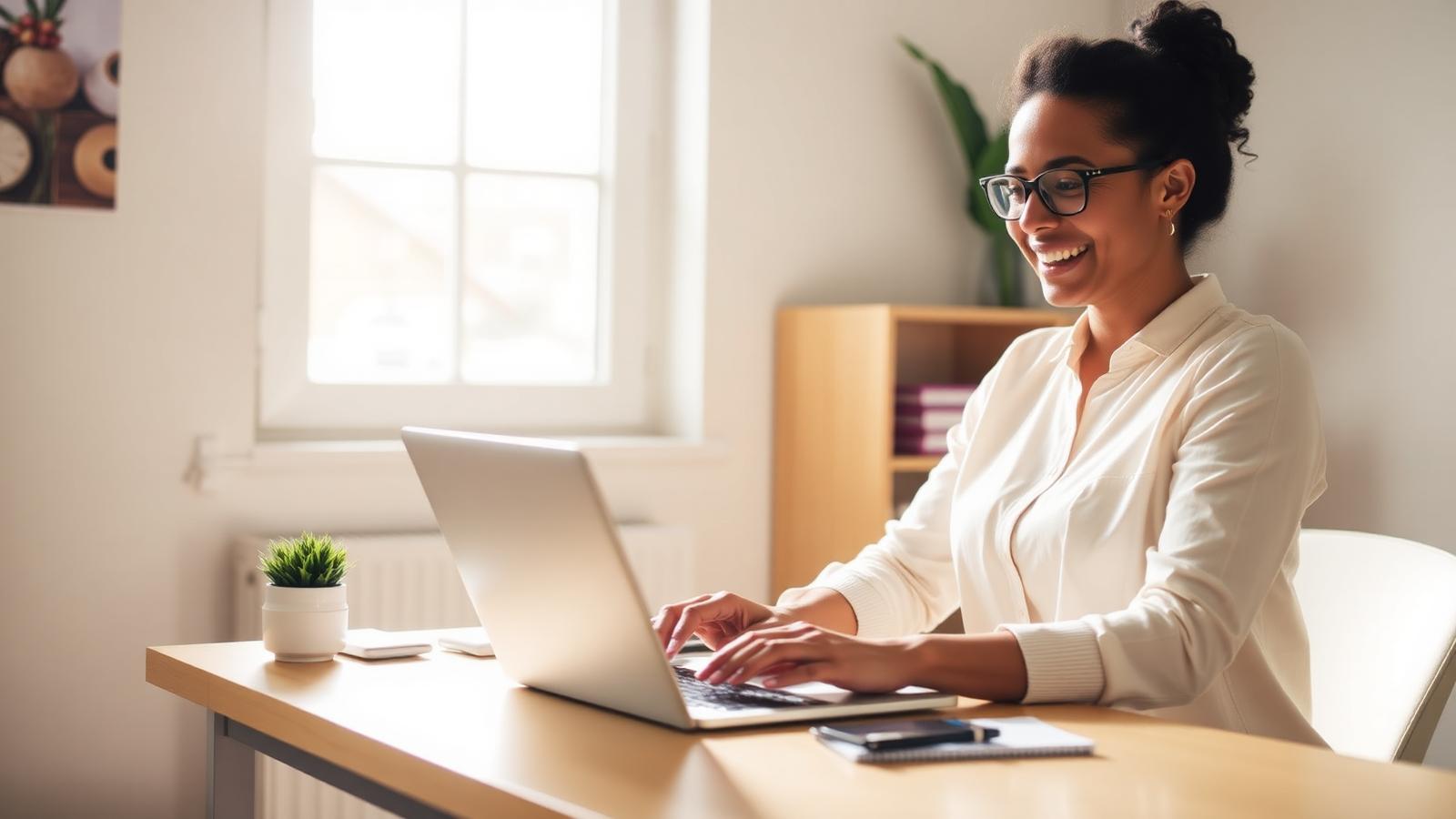 Small business owner working with Powered